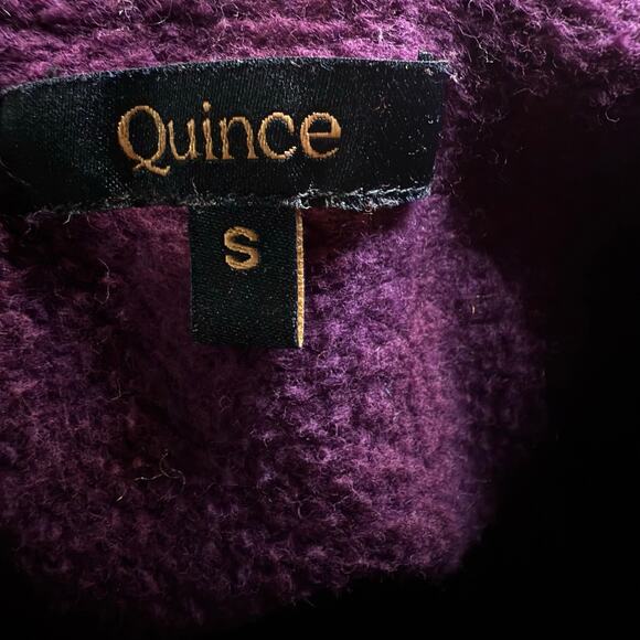 Quince Organic Midweight French Terry Crewneck, Purple, Men's Size Small - Picture 4 of 6